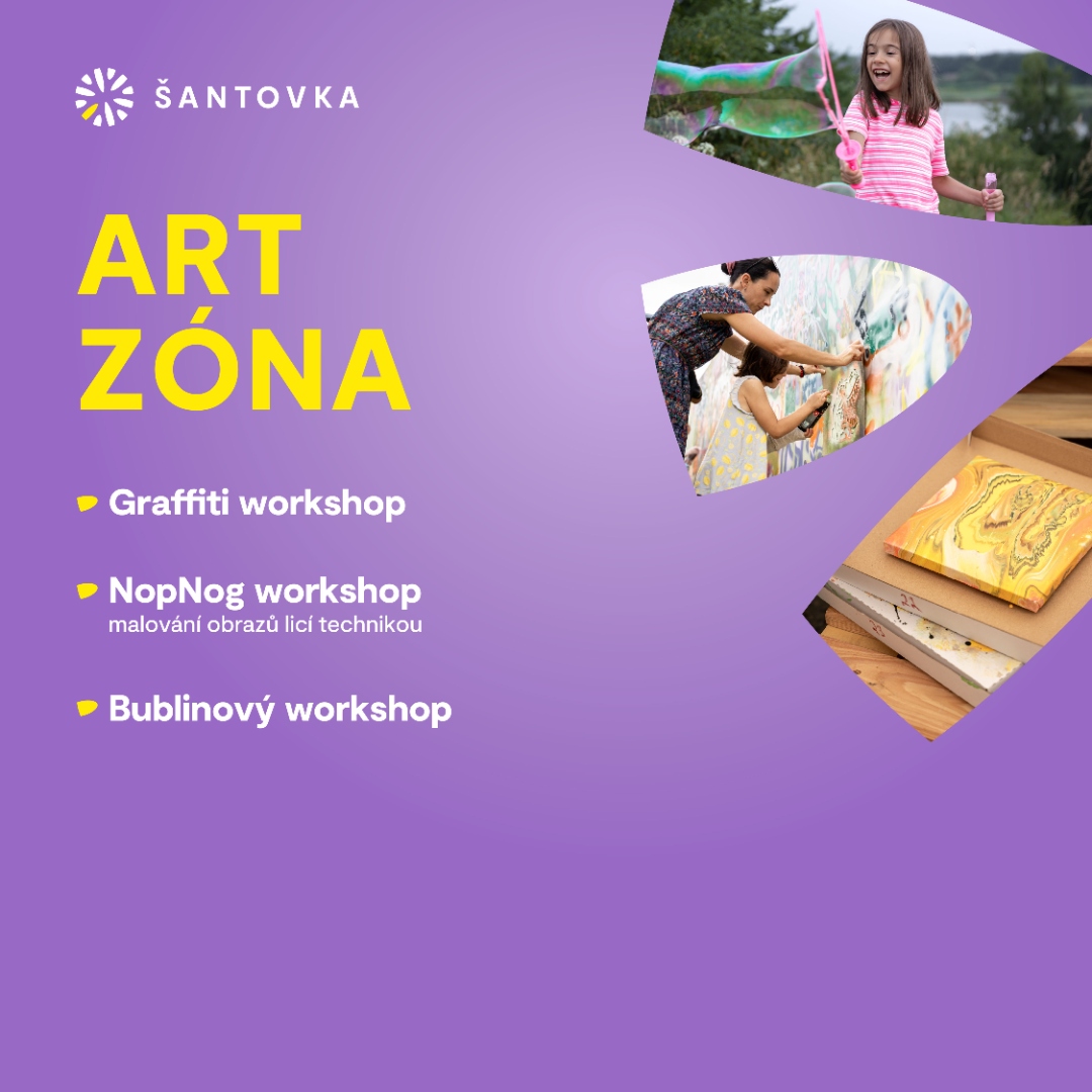 Art zóna — Graffiti workshop, NopNog malování obrazů licí technikou, Bublinový workshop